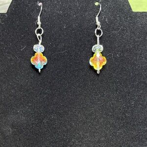 Iridescent K-9 Crystal Earrings